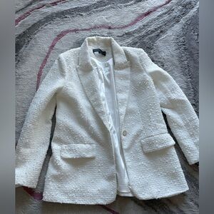 Endless Rose Women's White Boucle Blazer